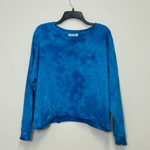 Chill by Will Crop Hi-Lo Tie Dye Sweatshirt Large - Picture 2 of 6